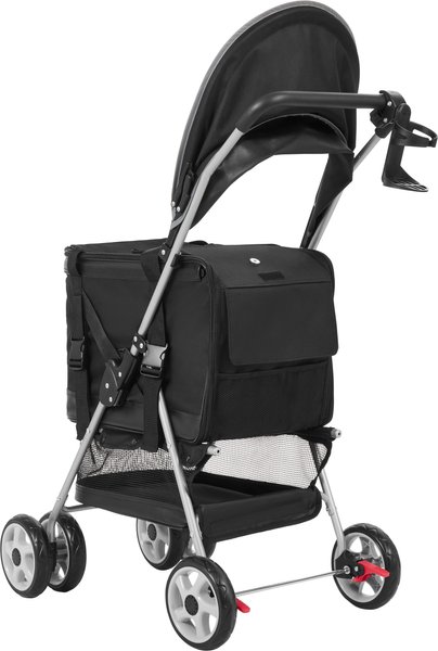 Show full view: Frisco 3 in 1 Dog & Cat Stroller with Detachable Carrier, Black slide 4 of 7
