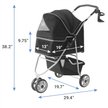 Show in main carousel: Frisco Dog & Cat Collapsible Stroller, Black slide 2 of 5