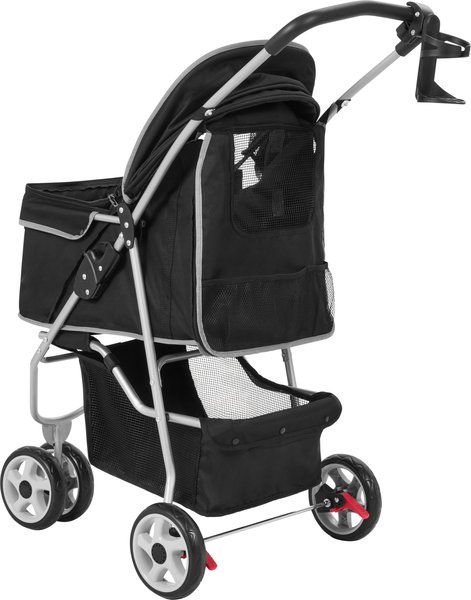 Show full view: Frisco Dog & Cat Collapsible Stroller, Black slide 3 of 5