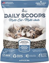 Cat Love Daily Scoops Multi-Cat Scented Paper Cat Litter, 5.45-kg bag