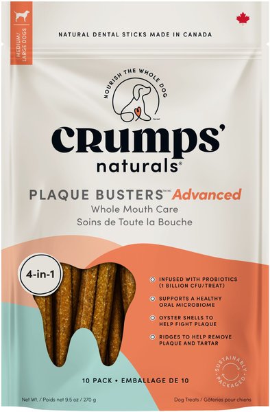 CRUMPS' NATURALS Plaque Busters Advanced Whole Mouth Care Dental Dog ...