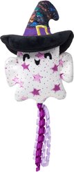 Frisco Halloween Ghost in Witch Hat Plush Kicker Cat Toy with Catnip