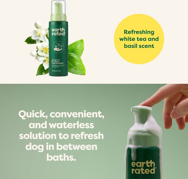 Show full view: Earth Rated No-Rinse Foaming Dog Shampoo, 7-oz bottle slide 4 of 8