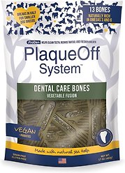 ProDen PlaqueOff System Vegetable Fusion Flavored Dental Bone Dog Treats, 13 count