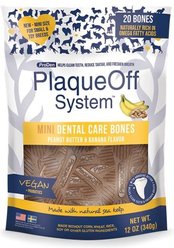 ProDen PlaqueOff System Mini Dental Care Bones Peanut Butter & Banana Flavor, 20 count