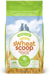 sWheat Scoop Multi-Cat Unscented Natural Clumping Wheat Cat Litter, 12.7-kg bag