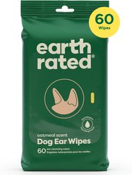 Earth Rated Hypoallergenic & Plant Based Soothing Aloe & Chamomile Dog Ear Cleansing Wipes, 60 count