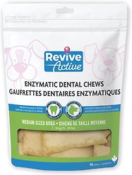 Revive Active Enzymatic Medium Breed Dental Chews Dog Treats, 14 count