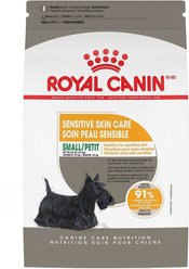 Royal Canin Canine Care Nutrition Small Sensitive Skin Care Dry Dog Food, 4.54-kg bag