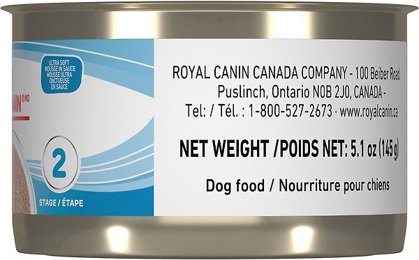 Show full view: Royal Canin Canine Health Nutrition Starter Mousse Wet Canned Dog Food, 5.1-oz can, case of 24 slide 4 of 7