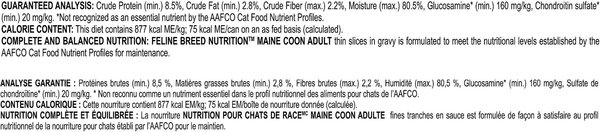 Show full view: Royal Canin Feline Breed Nutrition Maine Coon Adult Thin Slices in Gravy Wet Canned Cat Food, 3-oz can, case of 24 slide 7 of 7