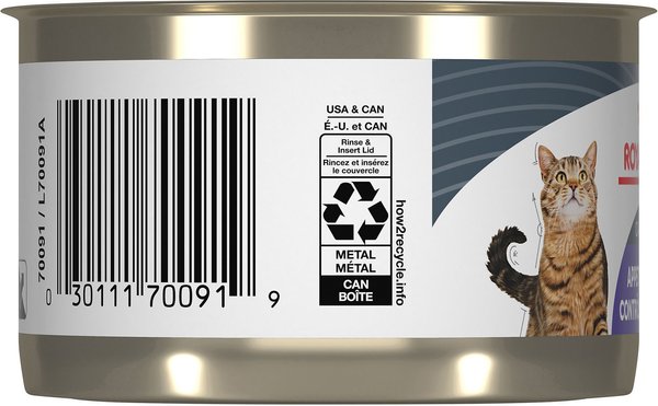 Show full view: Royal Canin Feline Care Nutrition Appetite Control Care Loaf In Sauce Wet Canned Cat Food, 5.1-oz can, case of 24 slide 6 of 6