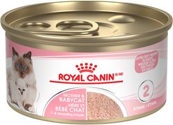 Royal Canin Feline Health Nutrition Mother & Babycat Ultra Soft Mousse Wet Canned Cat Food, 85-g can, case of 24