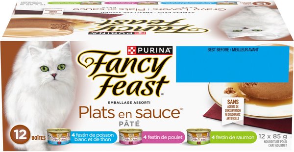 Show full view: Fancy Feast Gravy Lovers Pate Assorted Variety Pack Wet Cat Food, 85-g can, case of 12 slide 3 of 9