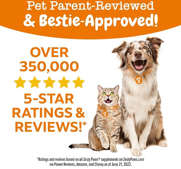 Show full view: Zesty Paws Allergy & Immune Bites Peanut Butter Flavored Soft Chews Allergies, Immune, & Gut Support Supplement for Dogs, 90 count slide 6 of 9