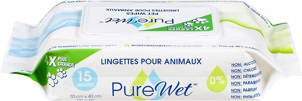 Show full view: PureWet Plant-Based Biodegradable Extra Large Dog & Cat Wipes, 15 count slide 3 of 7