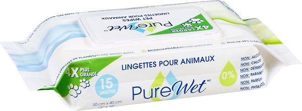 Show full view: PureWet Plant-Based Biodegradable Extra Large Dog & Cat Wipes, 15 count slide 5 of 7