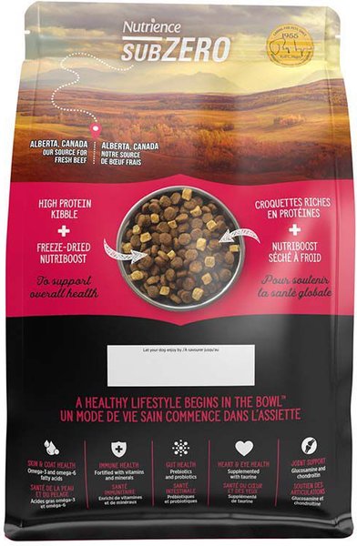 Show full view: Nutrience SubZero Prairie Red Grain-Free Dry Dog Food, 4.5-kg bag slide 3 of 9