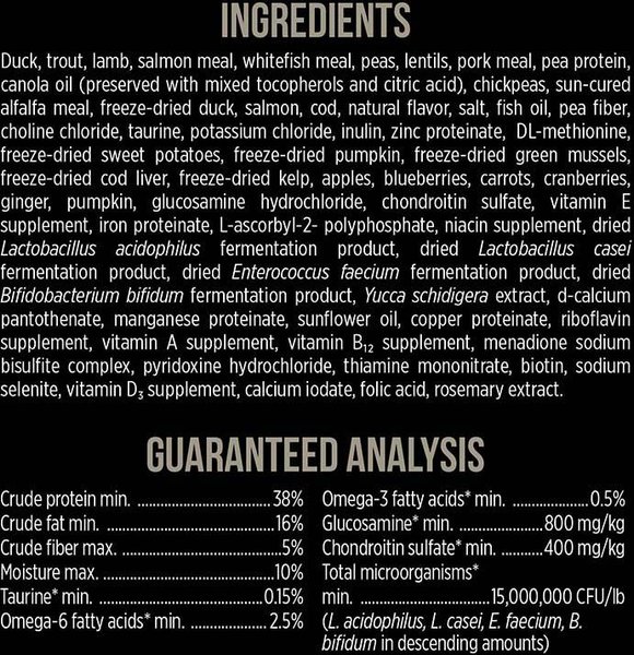 Show full view: Nutrience SubZero Northern Lakes Grain-Free Duck & Rainbow Trout Dry Dog Food, 1.8-kg bag slide 9 of 9
