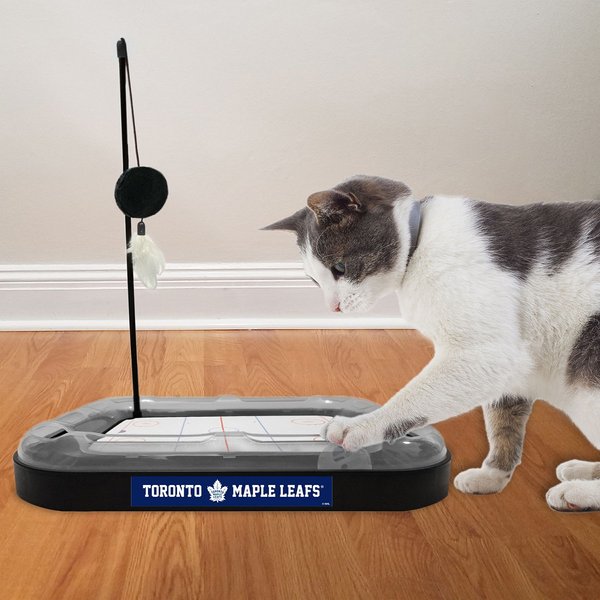 Show full view: Pets First Toronto Maple Leafs Hockey Cat Scratcher Cat Toy slide 3 of 5