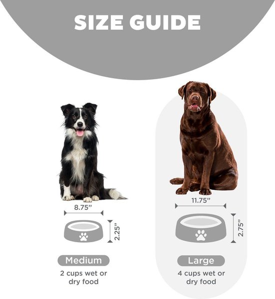 Show full view: Outward Hound Fun Feeder Drop Dog Bowl, Grey, Large slide 5 of 8