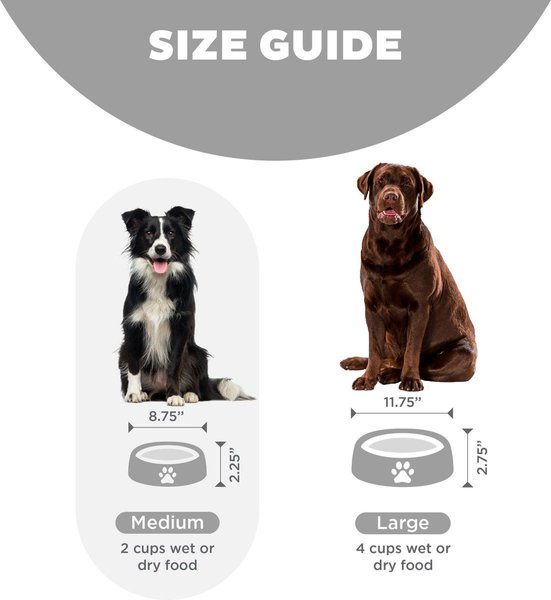 Show full view: Outward Hound Fun Feeder Drop Dog Bowl, Grey, Medium slide 5 of 8