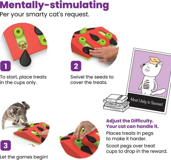 Show full view: Nina Ottosson by Outward Hound Melon Madness Puzzle & Play Cat Toy slide 6 of 10