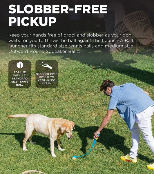 Show full view: Outward Hound Launch A Ball Tennis Dog Toy slide 3 of 8