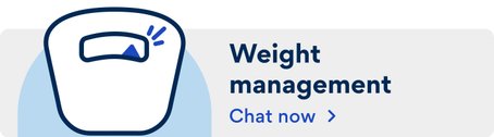 Chat free with our vet team about weight management