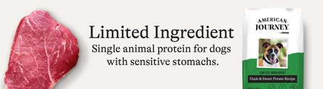 Limited Ingredient.  Single animal protein for dogs with sensitive stomachs.