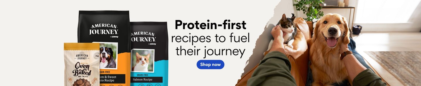 Protein-first recipes to fuel their journey. Shop American Journey by Chewy now.