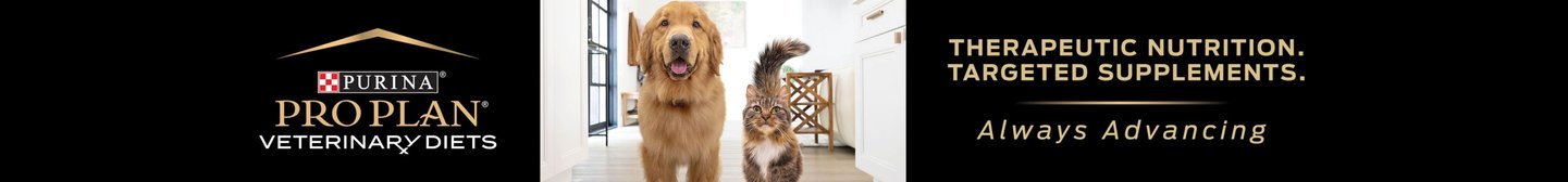 Purina Pro Plan Veterinary Diets. Therapeutic Nutrition.  Targeted Supplements.  Always Advancing.
