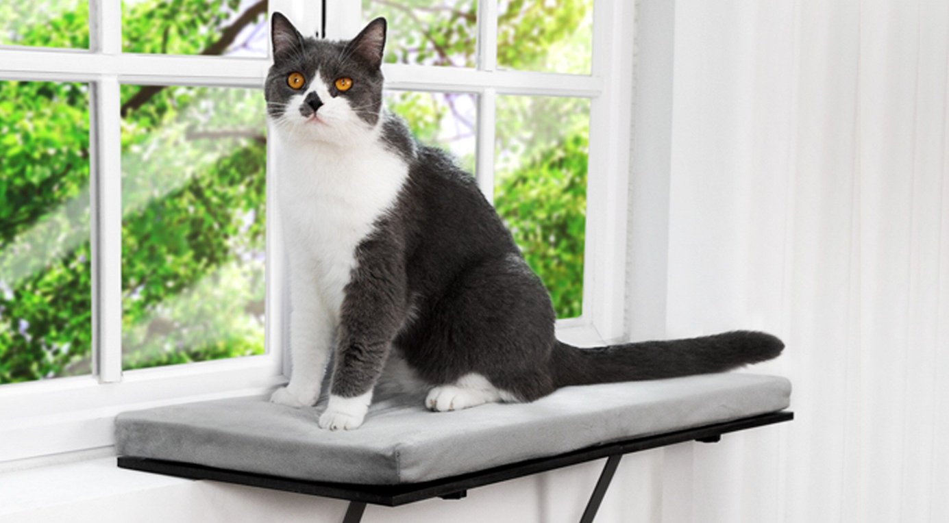 thumbnail image 2 of COZIWOW Cat Perch Window Hammock – Padded Wall Mount Seat For Sunbathing 2 of 4