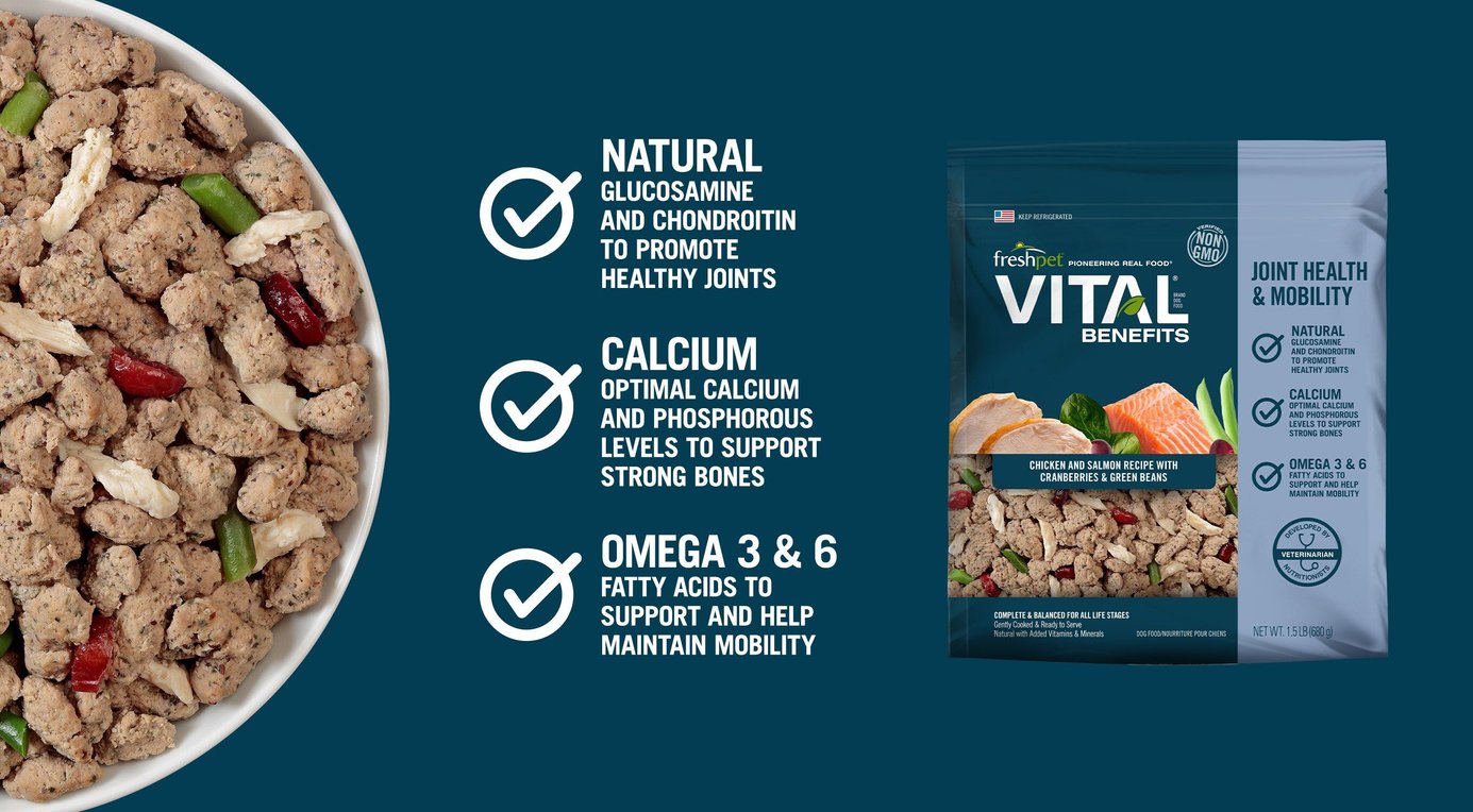 FRESHPET Vital Benefits Joint Health & Mobility Fresh Dog Food, 1.5lb