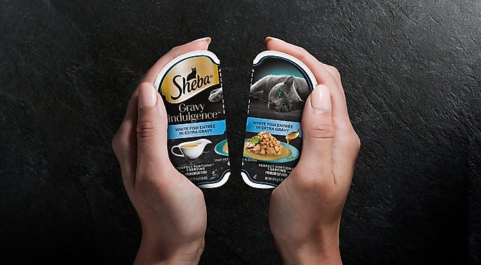 Sheba Gravy Indulgence Salmon & White Fish in Gravy Variety Pack Grain-Free Adult Wet Cat Food