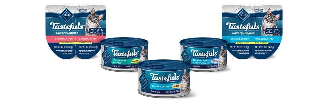 Blue Buffalo Tastefuls Tuna, Chicken, Fish & Shrimp Entrées Variety Pack Flaked Wet Cat Food