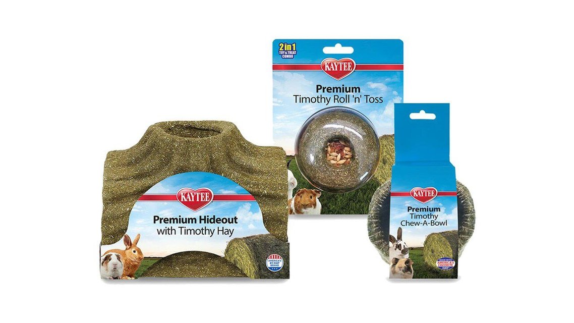 KAYTEE Natural Timothy Blend Cubes Small Animal Treats, 1lb bag