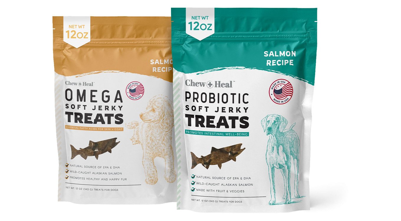 Chew + Heal Puppy Soft 'N Yummy Wild Alaskan Salmon Limited Ingredient Jerky Dog Treats