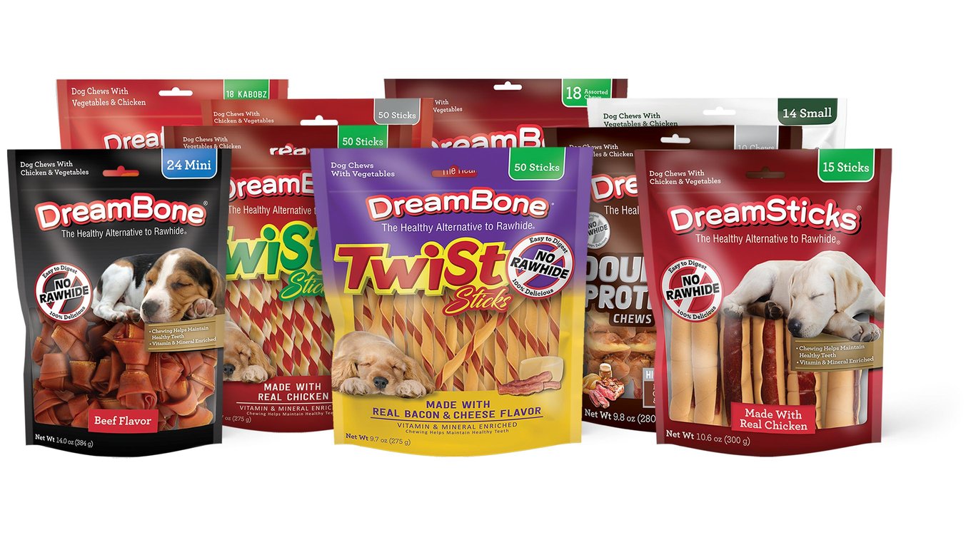 DREAMBONE Twist Sticks Chicken Chew Dog Treats, 50 count