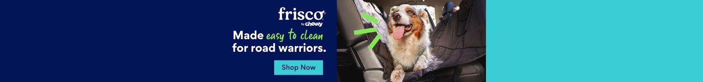 frisco by chewy. made easy to clean for road warriors