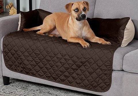 FURHAVEN Sofa Buddy Dog Cat Bed Furniture Cover Gray Mist Large Chewy