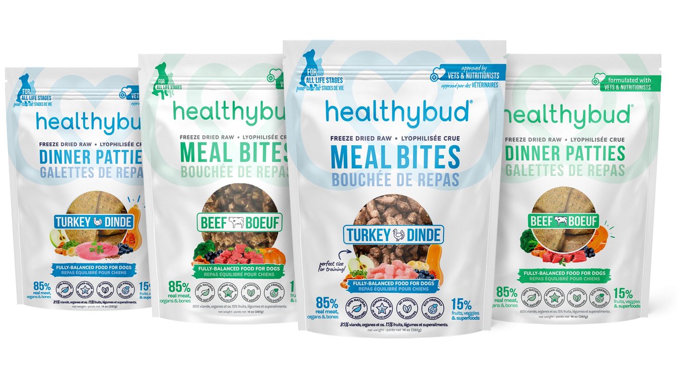 Healthybud Lamb & Salmon Bites Freeze-Dried Raw Dog Food Kibble-Style, 14-oz bag
