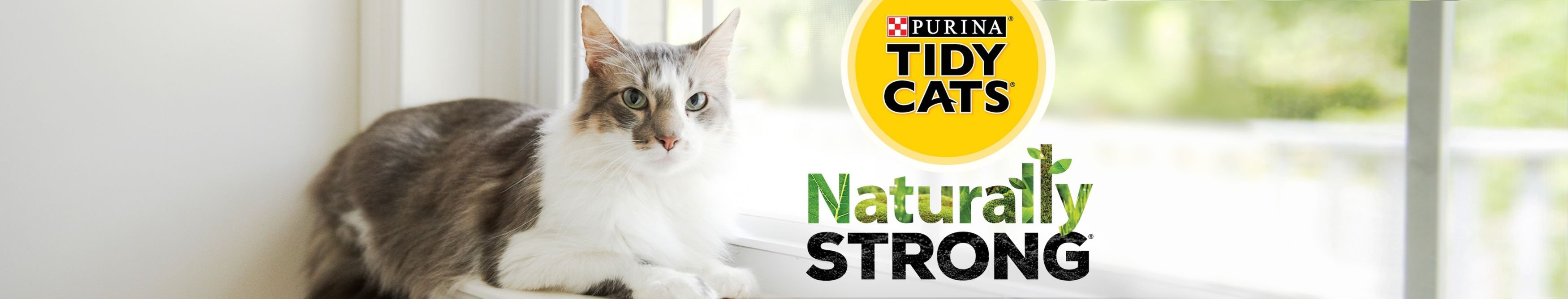 Discontinued TIDY CATS Naturally Strong Clumping Clay Multi Cat Litter, 13.3lb bag, 3 count