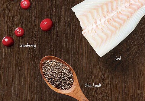Cranberry, Chia Seeds, Cod