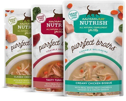 Rachael Ray Nutrish Purrfect Broths Classic Salmon Recipe Wet Cat Food, 1.4-oz, case of 24