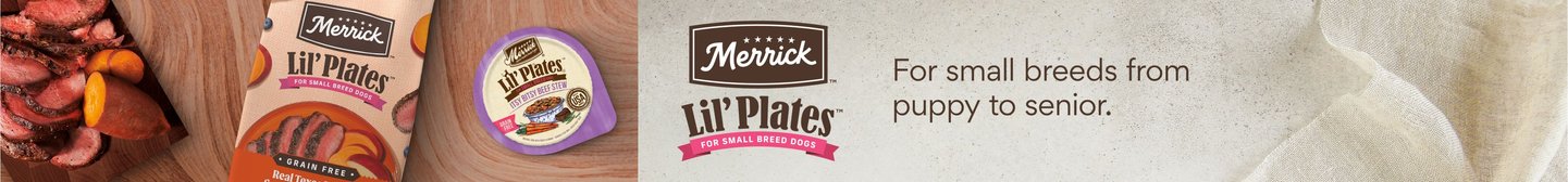 Merrick Lil'Plates.  For small breeds from puppy to senior.
