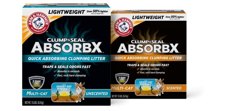 ARM HAMMER LITTER Clump Seal AbsorbX Absorbing Unscented Multi Cat Cat Litter 8.5 lb box Chewy