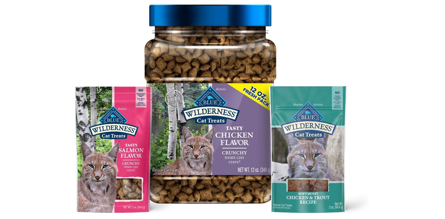 BLUE BUFFALO Wilderness Chicken & Duck GrainFree Cat Treats, 2oz bag