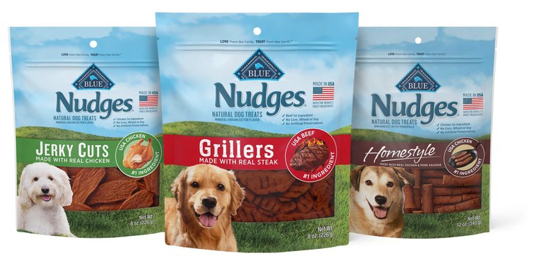 BLUE BUFFALO Nudges Grillers Steak Natural Dog Treats 36 oz bag bundle of 2 Chewy