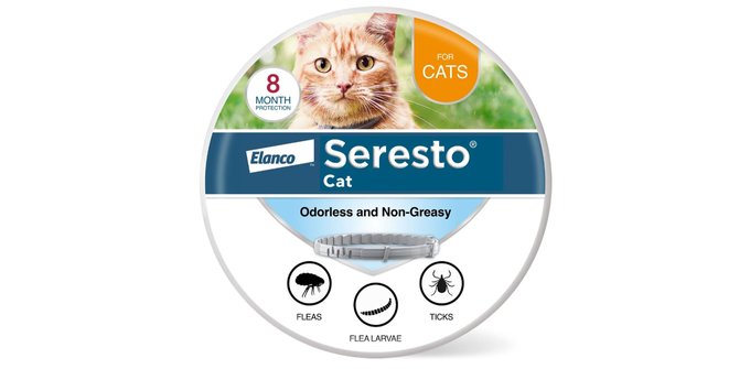 SERESTO Flea Tick Collar for Cats 2 Collars 16 mos. supply Chewy